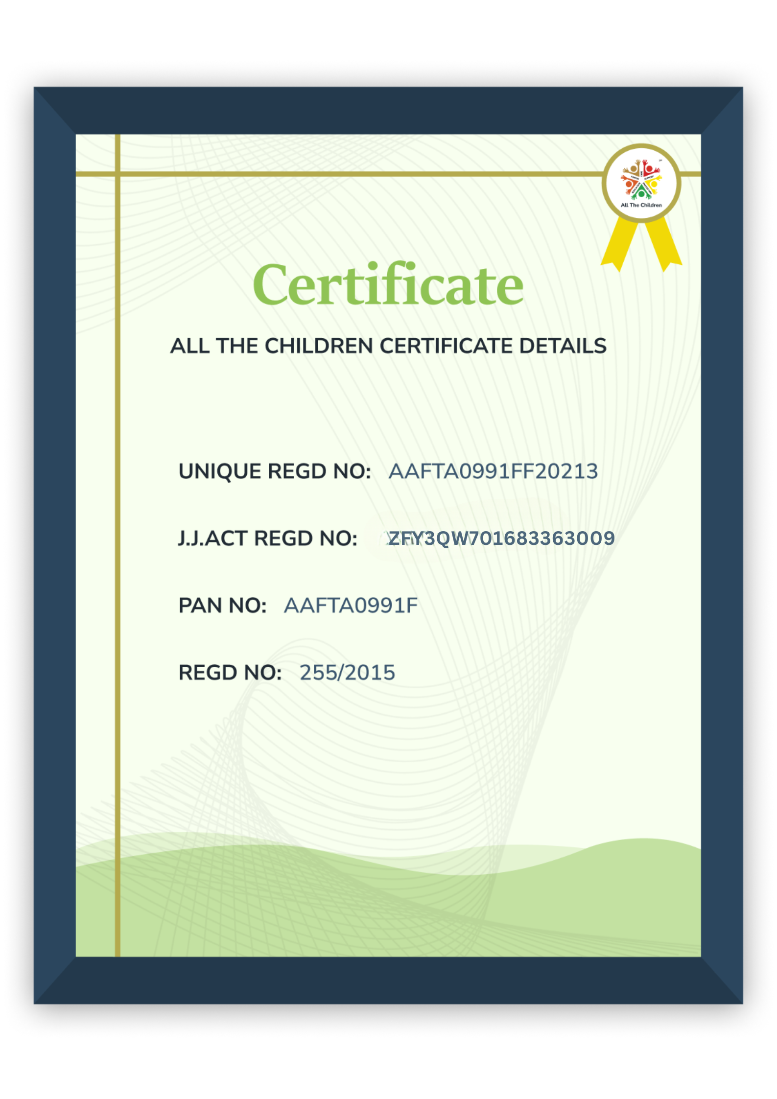 All The Children Certificate